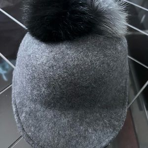 Helene Berman riding cap with genuine fur